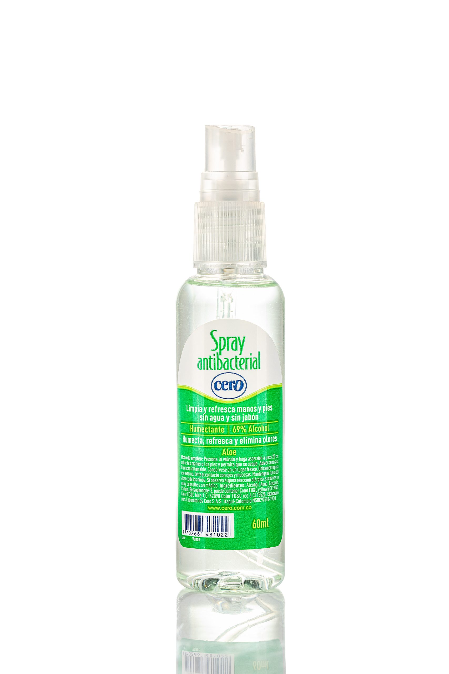 Loción Antibacterial Aloe-Mint Cero 60 ml
